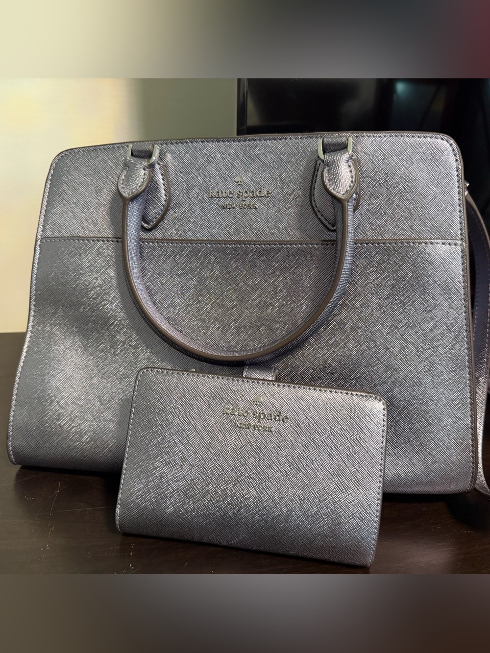 kate spade Metallic Plum Satchel Handbag
